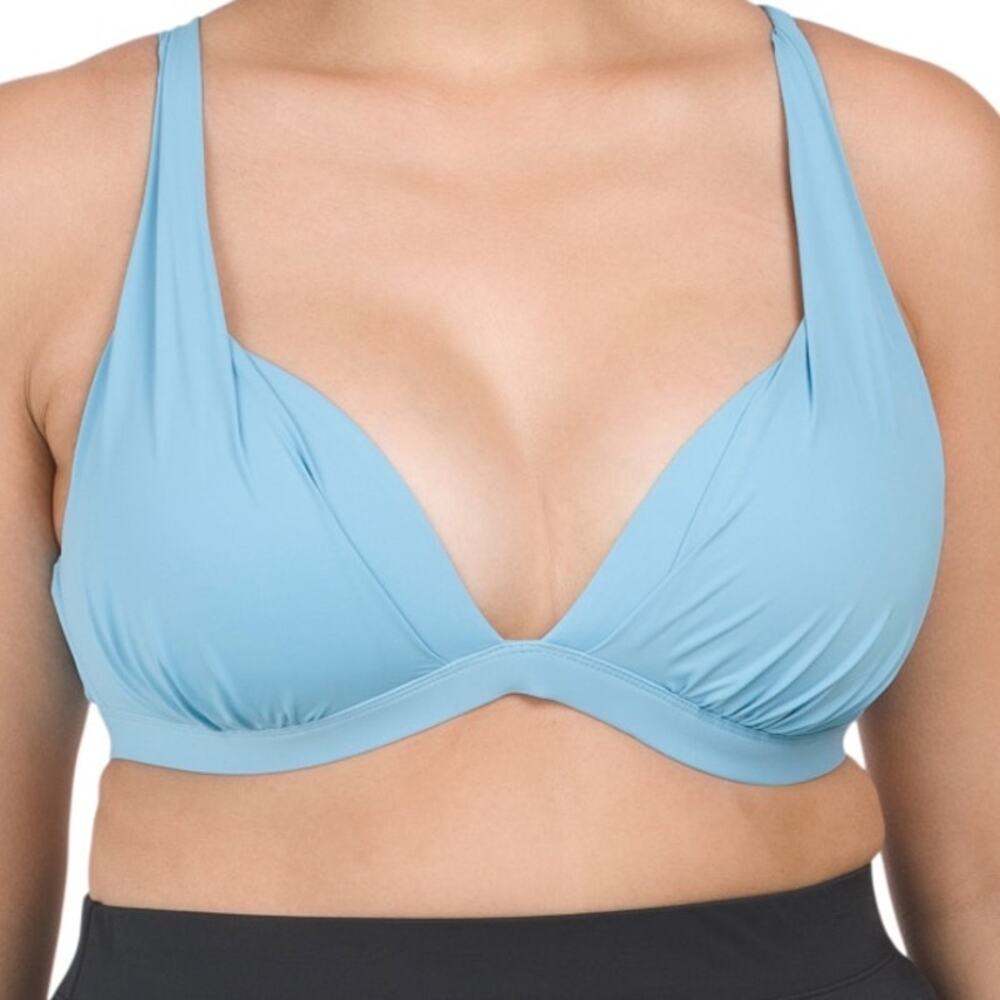 Jantzen Women's Pebble Blue Gwen Bikini Top NWT 36D/DD